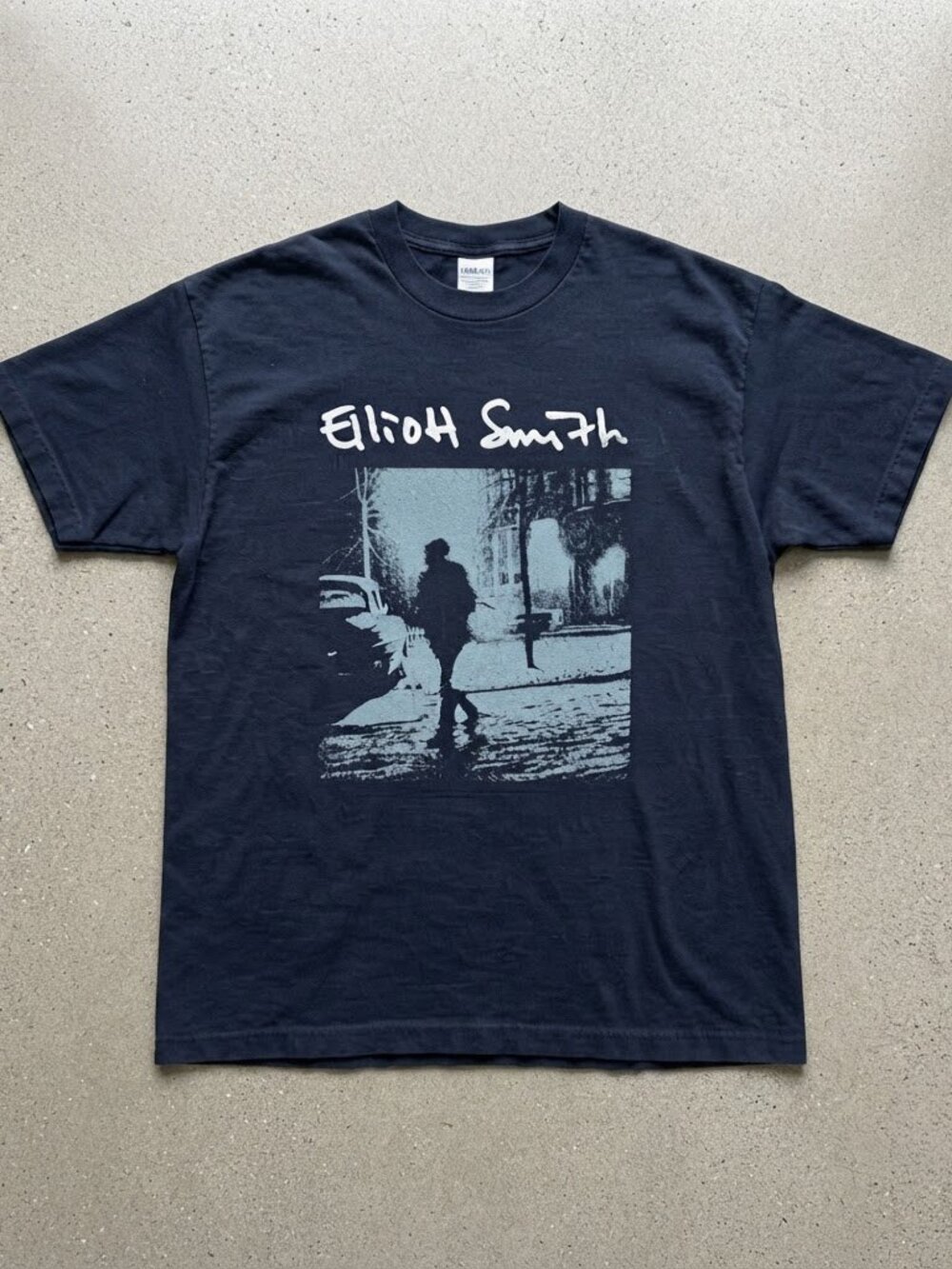 Elliott Smith Retro Figure Graphic Black T-Shirt S-4XL